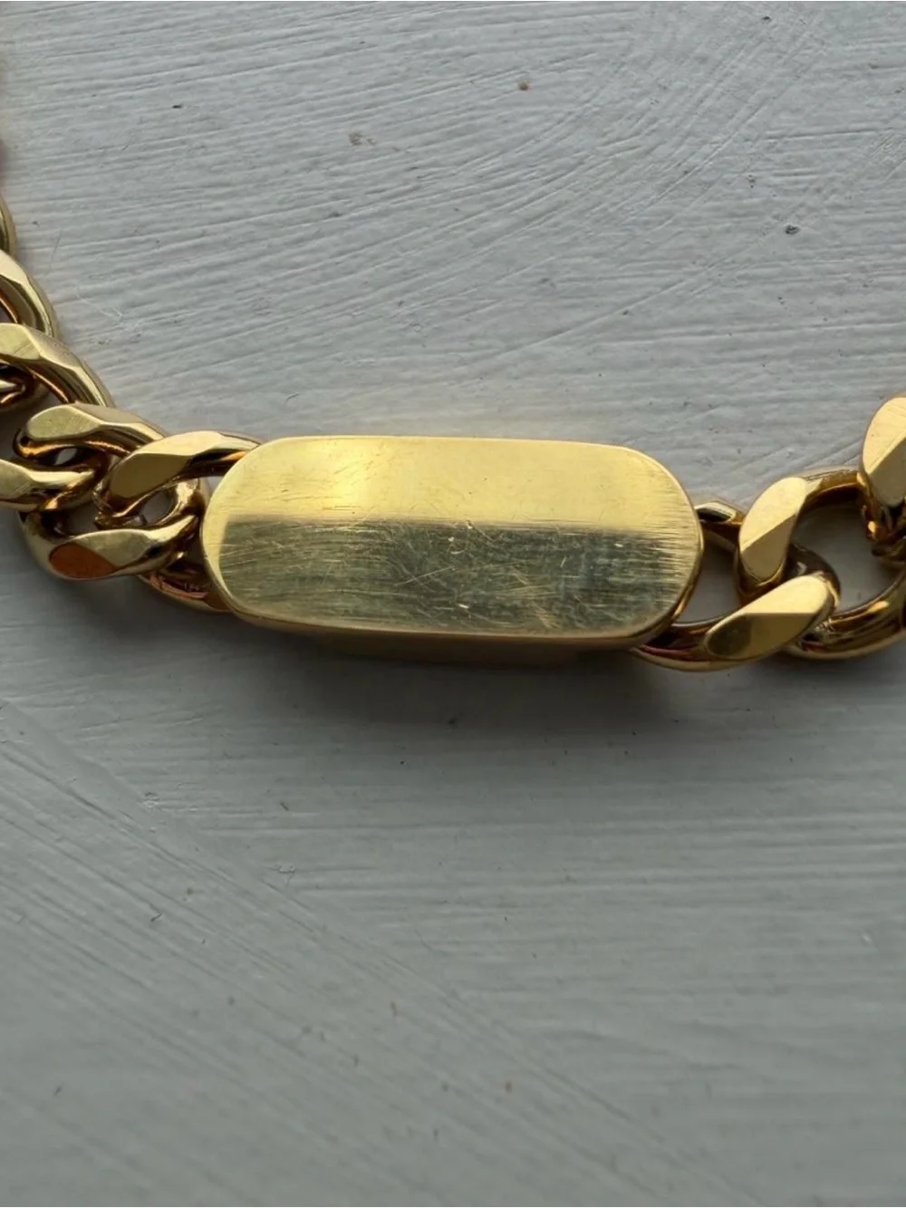 Men's Gold-Tone Cuban Link ID Bracelet